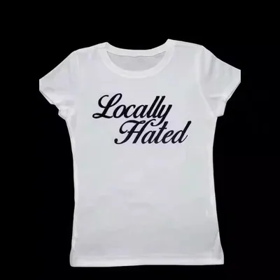 Women's Letter Printed Slim Fit Slimming Top T shirt White - Shop at LoveMi