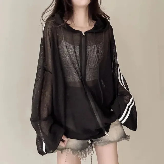 Women's Knitted Cardigan Thin Linen Jacket 305A Black - Shop at LoveMi