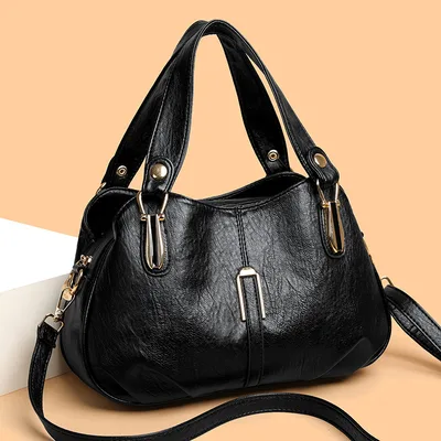 Women's Practical Casual Middle aged Mom Handbag Bag Retro Black - Shop at LoveMi