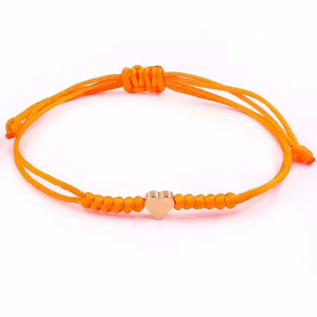 Love Woven Hand Strap Couple Hand woven Adjustable Red Rope Orange - Shop at LoveMi