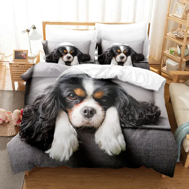 Bed Three piece Set Cute Pet Dog Series Bedding Four piece Set Rh0001 - Shop at LoveMi