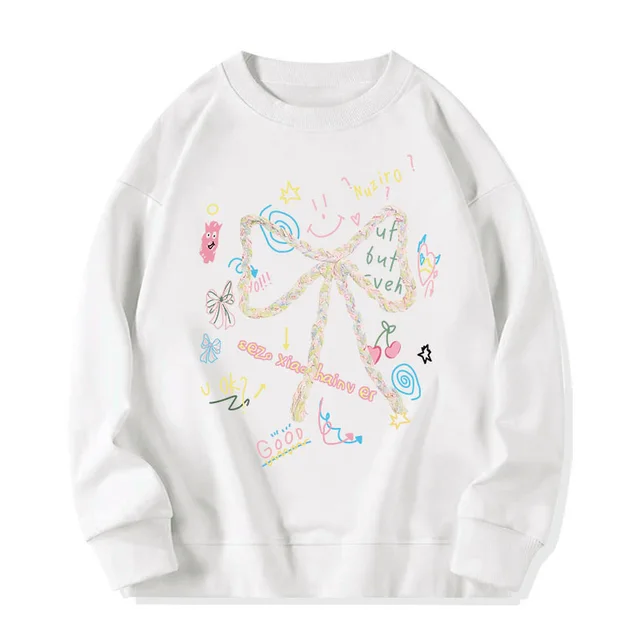 American Plus Size Thin Round Neck Sweater Women White In Thin Section - Shop at LoveMi