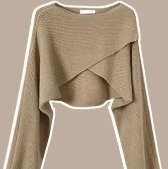 Autumn And Winter Suit Women's Sweater Dress Two piece Set Khaki - Shop at LoveMi