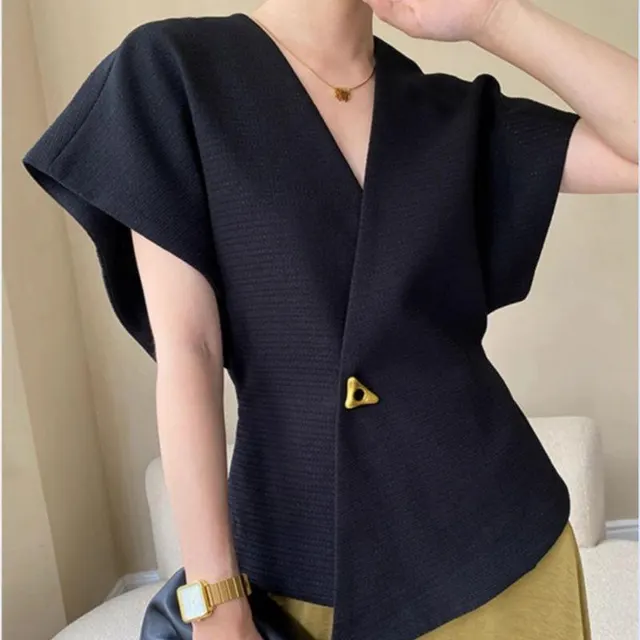 Vest Suit French Style Temperament Top For Women Black - Shop at LoveMi