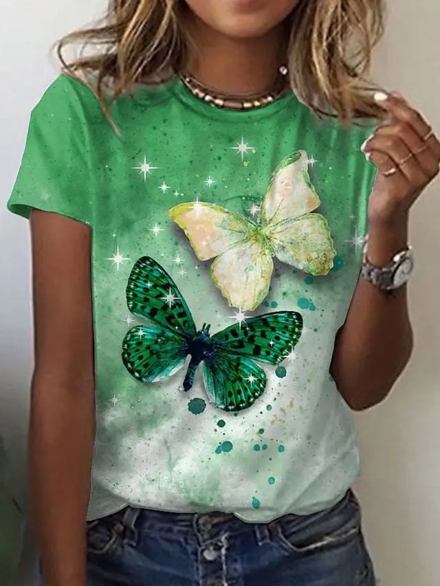 Cute Owl Pattern 3D Printed Round Neck Short Sleeve Q3Wtxya07Op031601 - Shop at LoveMi