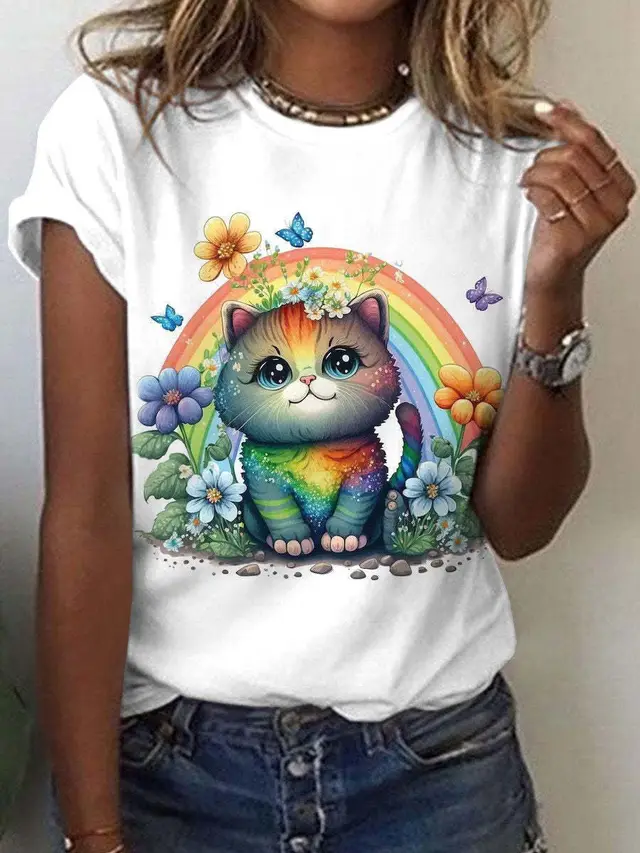Cute Owl Pattern 3D Printed Round Neck Short Sleeve Q3Wtxya07Op031609 - Shop at LoveMi