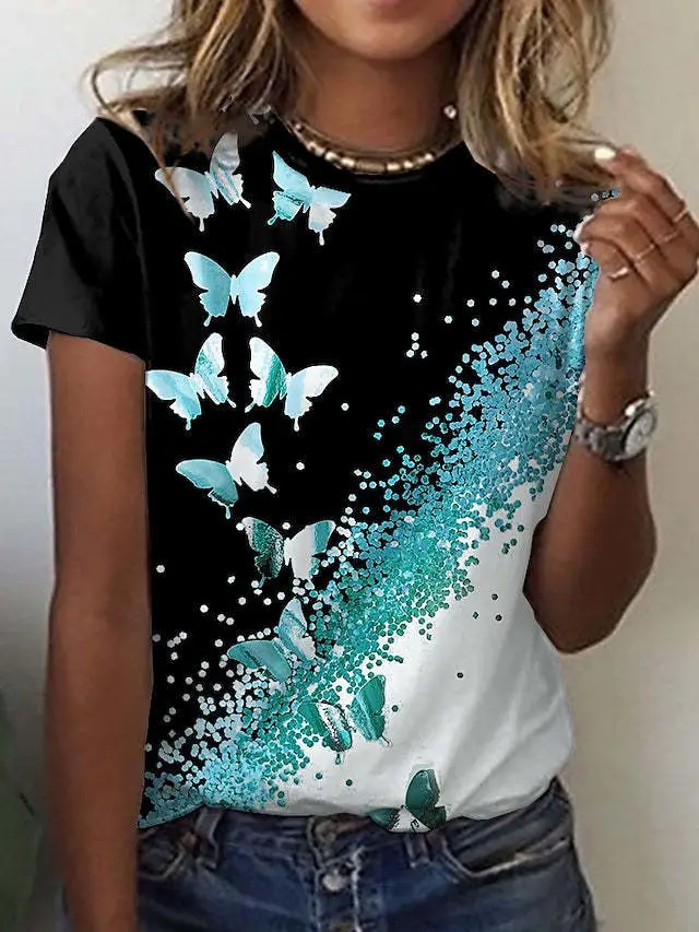 Cute Owl Pattern 3D Printed Round Neck Short Sleeve Q3Wtxya07Op031635 - Shop at LoveMi