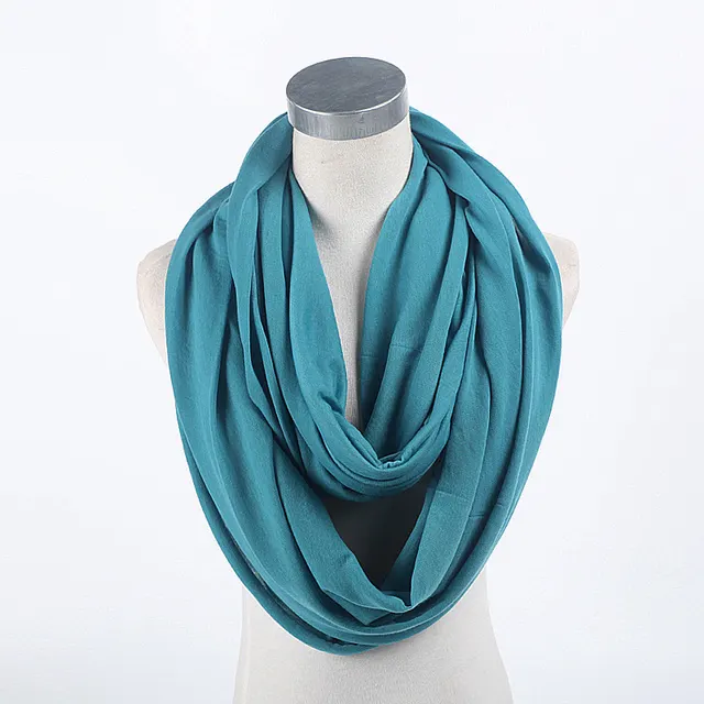 Women's Stylish And Versatile Seamless Scarf Shawl Seamless Dark Blue - Shop at LoveMi