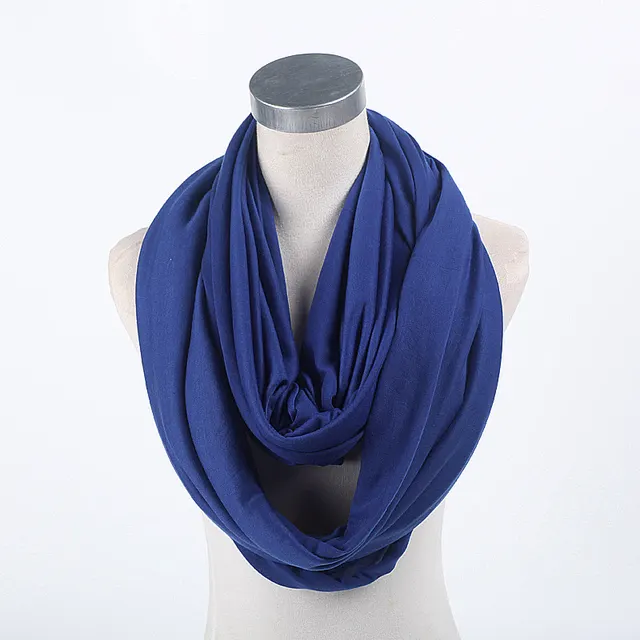 Women's Stylish And Versatile Seamless Scarf Shawl Seamless Royal Blue - Shop at LoveMi