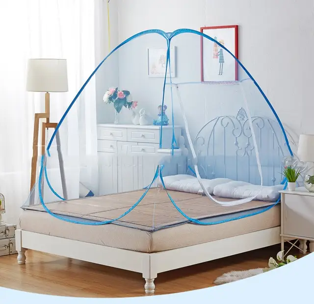 Mongolian Bag Mosquito Net Household Bedroom Installation free Blue - Shop at LoveMi
