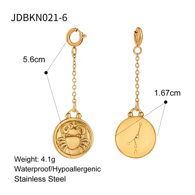 Stainless Steel Ornament Accessories Twelve Constellation Bikini Diy Pendant Jdbkn021 6 - Shop at LoveMi