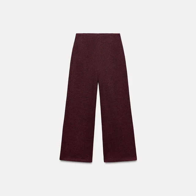 Women's New Knitted Sleeveless Vest And Trousers Red Trousers - Shop at LoveMi
