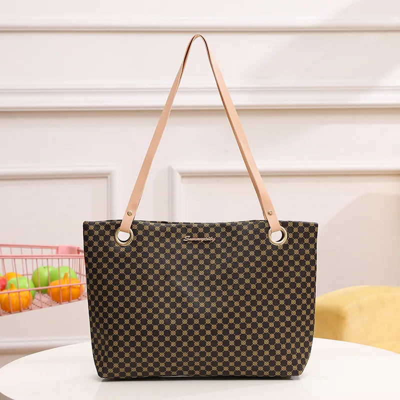 Women's Dotted Prints Shoulder Bag Coffee - Shop at LoveMi