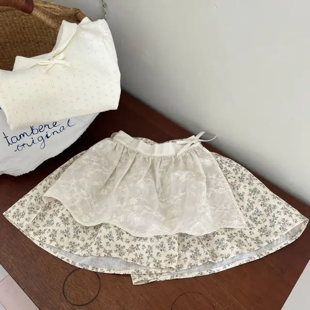 Pastoral Style Culottes Baby Lace Pants Floral - Shop at LoveMi