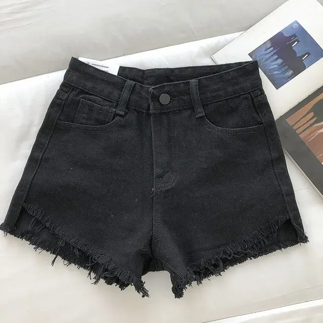Relaxed Everyday Denim Shorts Black - Shop at LoveMi