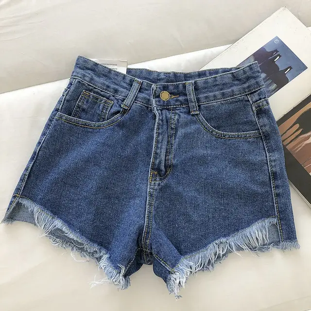 New Loose All matching Denim Shorts Women Dark Blue - Shop at LoveMi