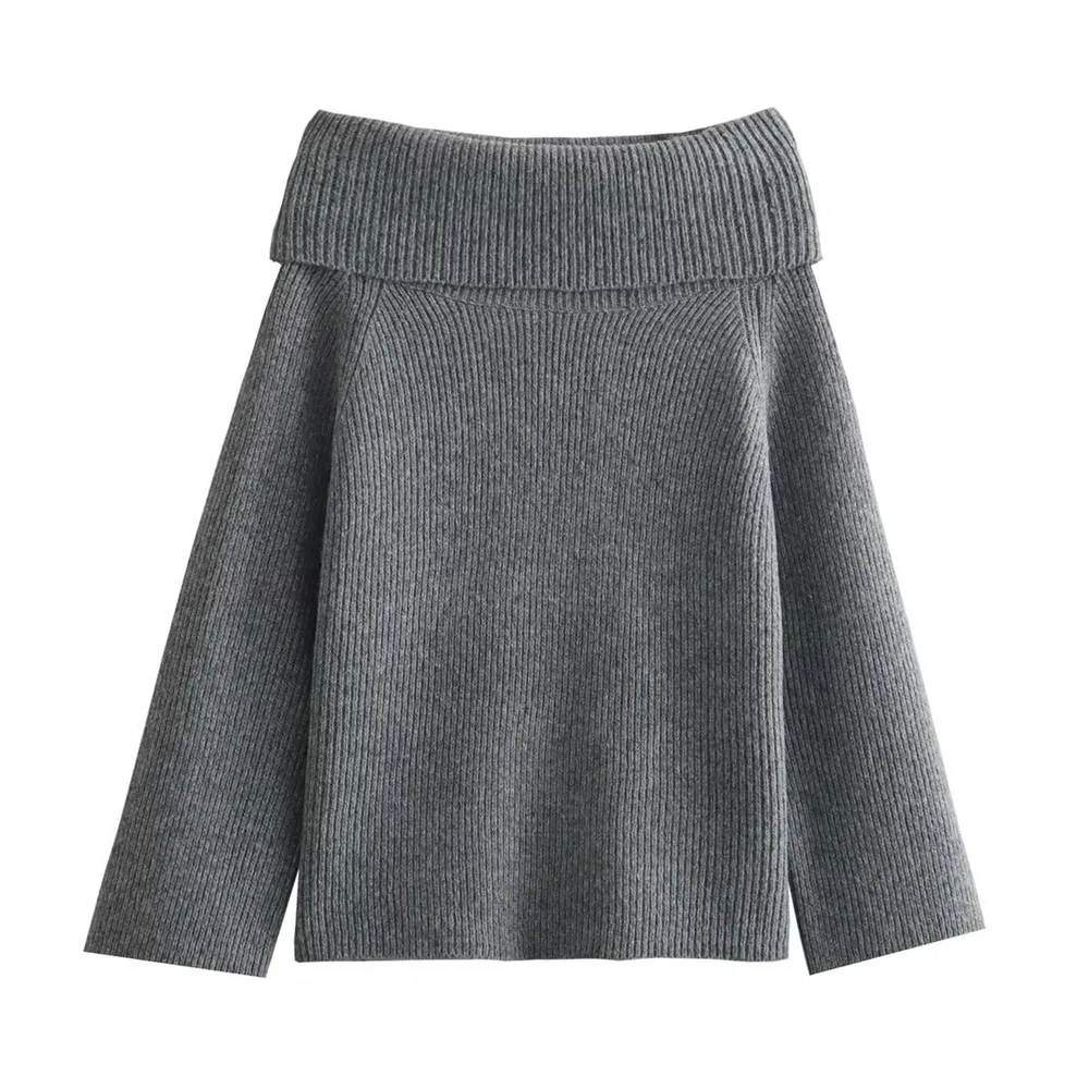 Fashionable All match Backless Knitted Lace Top Gray - Shop at LoveMi