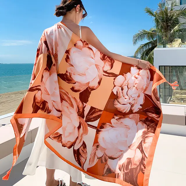 Sun proof All matching Shawl Beach Travel Dual use Outdoor Beach Towel Picture 20 - Shop at LoveMi