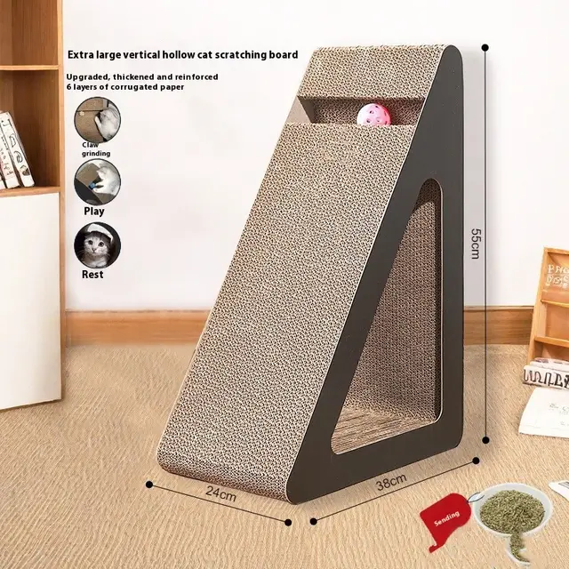 Cat Scratch Board Vertical Wear resistant And Scratch resistant Bc Encryption Corrugated - Shop at LoveMi