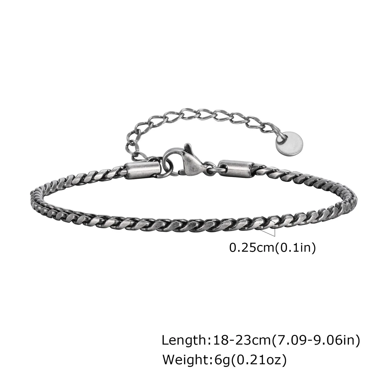 Stainless Steel Simple Bracelet Men's Ornament - Retro Color