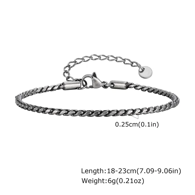 Stainless Steel Simple Bracelet Men's Ornament Retro Color - Shop at LoveMi