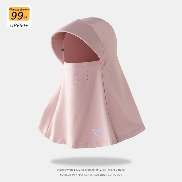 UV Protection Mask Neck Covering Mountaineering Camping Head Cover Face Towel Pink - Shop at LoveMi