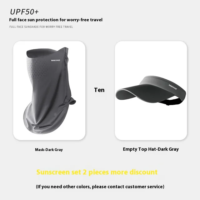 Summer Ice Silk Sun Mask For Men And Women Running Special Mask Suit Dark Gray - Shop at LoveMi