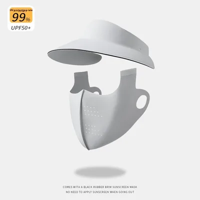 Air Top Sun Hat Women's UV Protection Summer Face Mask Face Mask Mask Style Elegant Gray - Shop at LoveMi