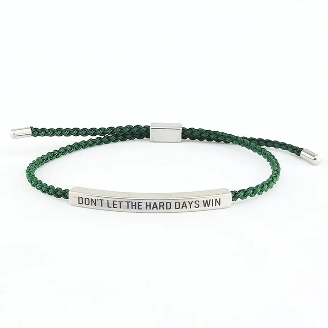 Hand woven Adjustable Letter Carrying Strap Pineapple Rope Silvergreen And Card - Shop at LoveMi