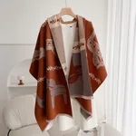 Warm Scarf Fashionable Outerwear Sweet Cute Double-sided Shawl - Horse Caramel