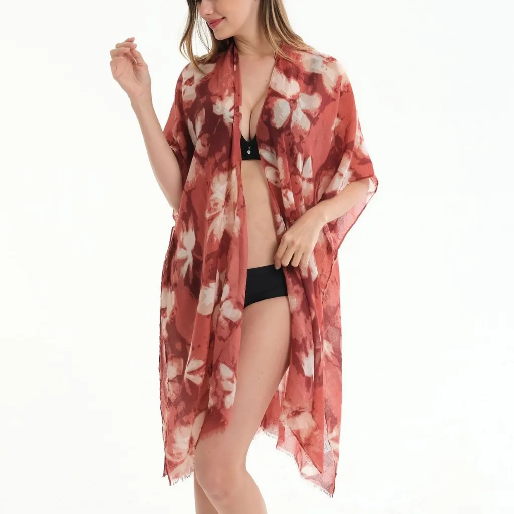 Spring Yarn Silk Scarf Mulberry Silk Women's Fashion Sunscreen Shawl - Pink