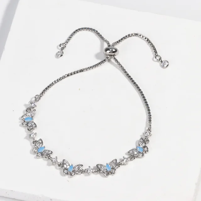 Simple Personality Love Heart Bow Tie Bracelet Style 7 White Gold Color - Shop at LoveMi