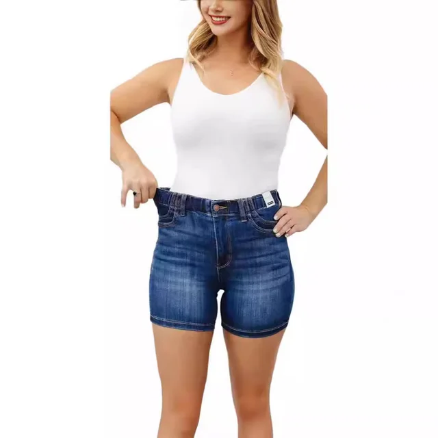 Jeans Temperament Denim Shorts Short length Pants Light Blue - Shop at LoveMi