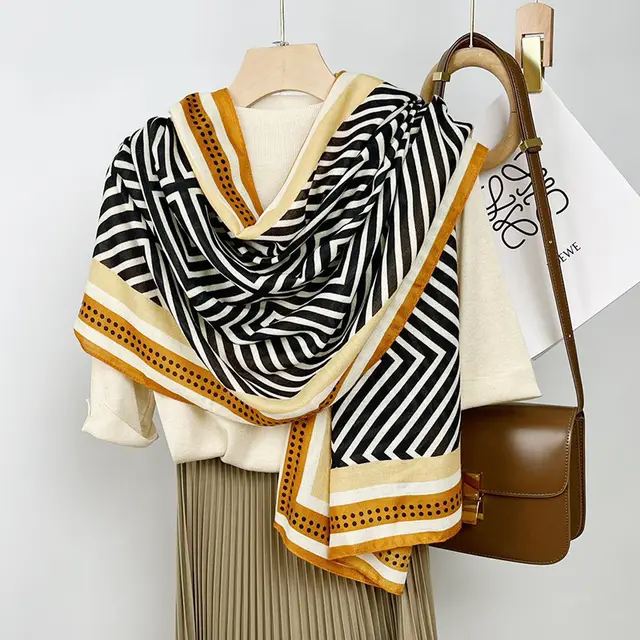 Cotton And Linen Scarf Thin And Silky Shawl Travel Sun proof Beach Towel For Women New 134 - Shop at LoveMi