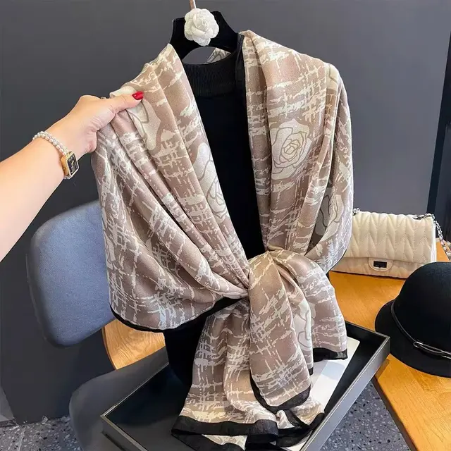 Cotton And Linen Scarf Thin And Silky Shawl Travel Sun proof Beach Towel For Women New 19 - Shop at LoveMi