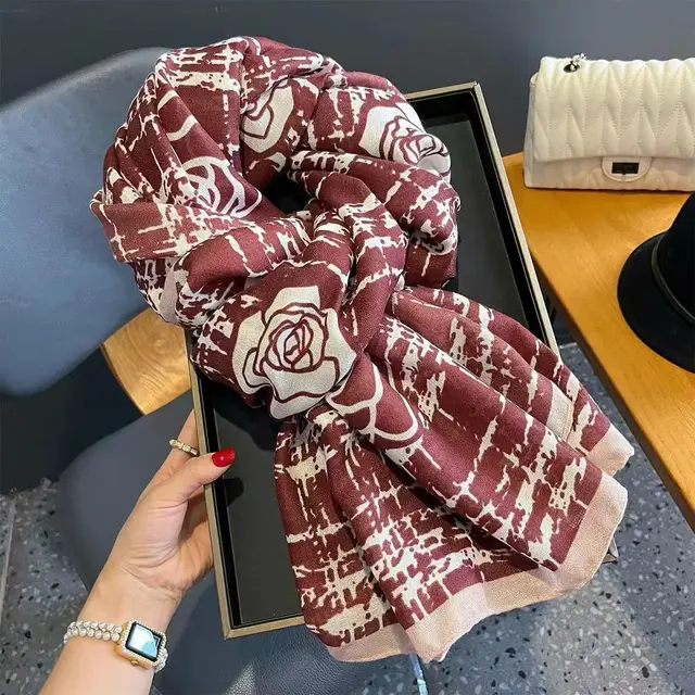 Cotton And Linen Scarf Thin And Silky Shawl Travel Sun proof Beach Towel For Women New 21 - Shop at LoveMi