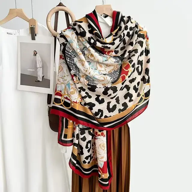 Cotton And Linen Scarf Thin And Silky Shawl Travel Sun proof Beach Towel For Women New 32 - Shop at LoveMi