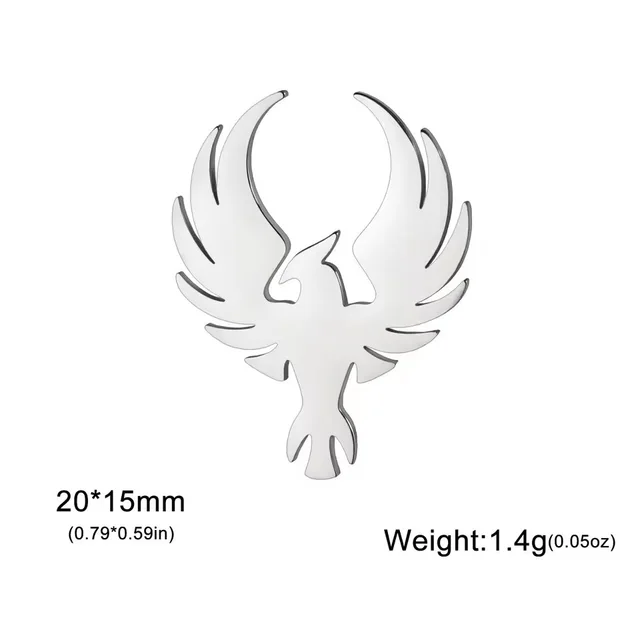 European And American Advanced Retro Light Luxury Fashion Trend Souvenir Stainless Steel Animal Suit Pattern Shape Brooch Steel Phoenix - Shop at LoveMi