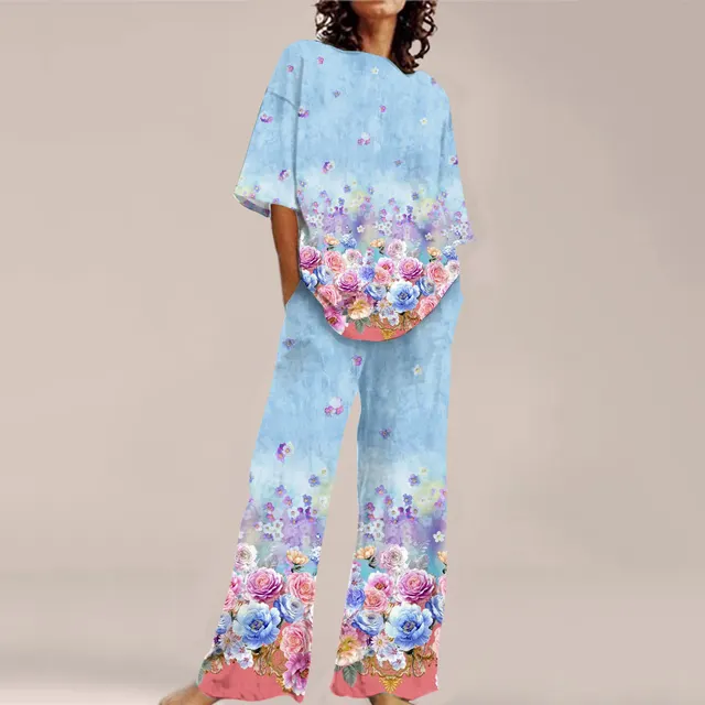 Fashion Personalized Women's 3D Printed Short Sleeve Suit Hdn64 - Shop at LoveMi