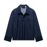 Autumn Leisure Loose Pullover Retro Denim Shirt - Picture Color-S