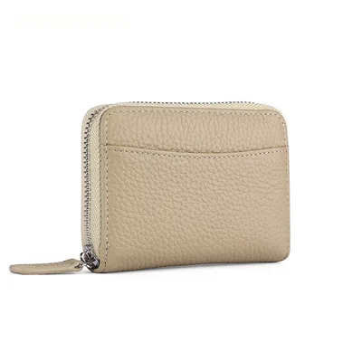 Men's And Women's Zipper Coin Storage Bag Classification Coin Purse Beige - Shop at LoveMi