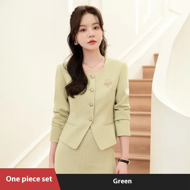 Women's Spring Business Temperament Suit Green Coat - Shop at LoveMi