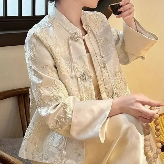 Women's Light Luxury Satin Suit Coat - Shop at LoveMi