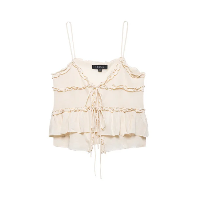 European And American Style Pure Color Ruffles Knitted Top - Shop at LoveMi