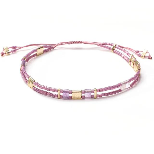 Bohemian Ethnic Style Simple Tila Beads Woven Beads Bracelet Xn2976 - Shop at LoveMi