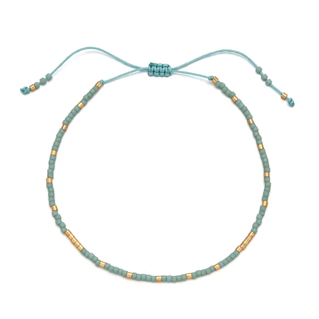 Simple Ultra fine Cross border Pull out Color Bracelet Qq131Lblue - Shop at LoveMi