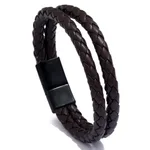 Black Buckle Brown Leather
