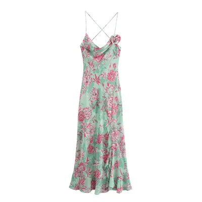 European And American Style Flower Print Underwear Style Dress - Shop at LoveMi