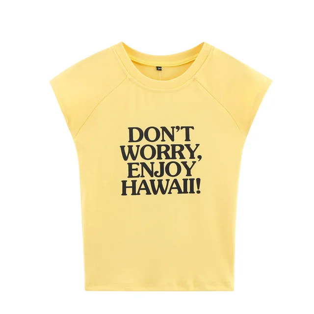 Simple Casual All match Short Sleeve Printed T shirt - Shop at LoveMi