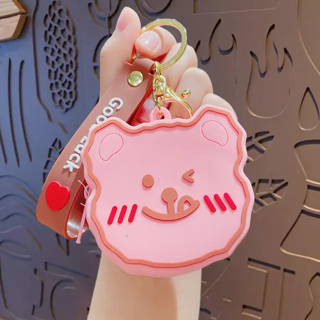 Cute Korean Style Danny Bear Coin Purse Keychain Schoolbag Pendant Pink - Shop at LoveMi